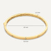 14 Karat Gold Bezel Set Cubic Zirconia Eternity Bangle - 12