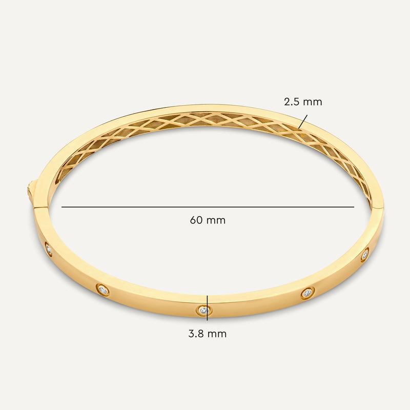 Bezel Set Cubic Zirconia Eternity Bangle