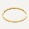 14 Karat Gold Bezel Set Cubic Zirconia Eternity Bangle - 1