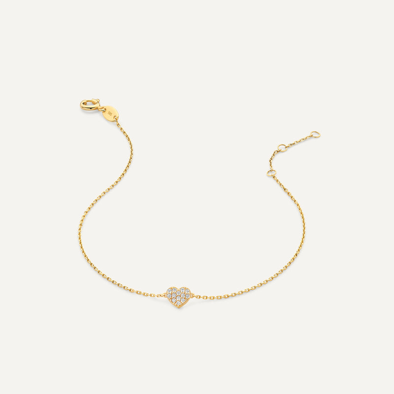 Bracelet Cœur Zircon Pavé