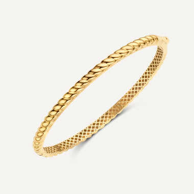 14 Karat Gold Twisted Bangle - 10