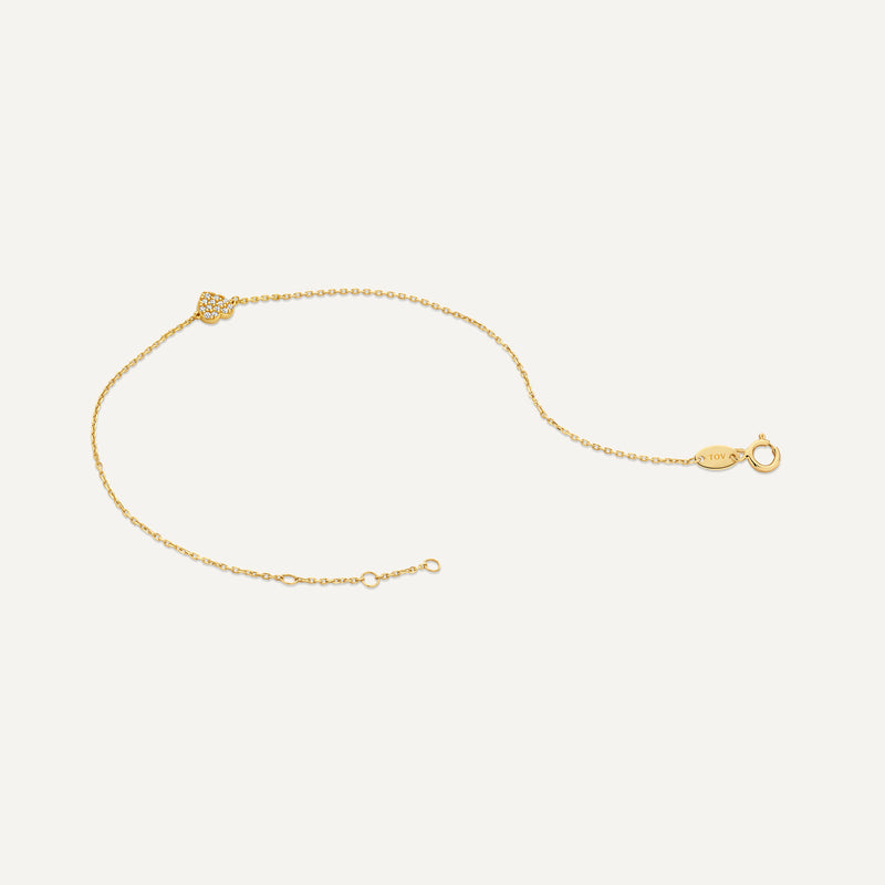 Bracelet Cœur Zircon Pavé