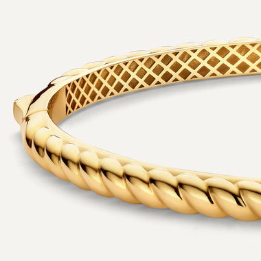 14 Karat Gold Twisted Bangle - 9
