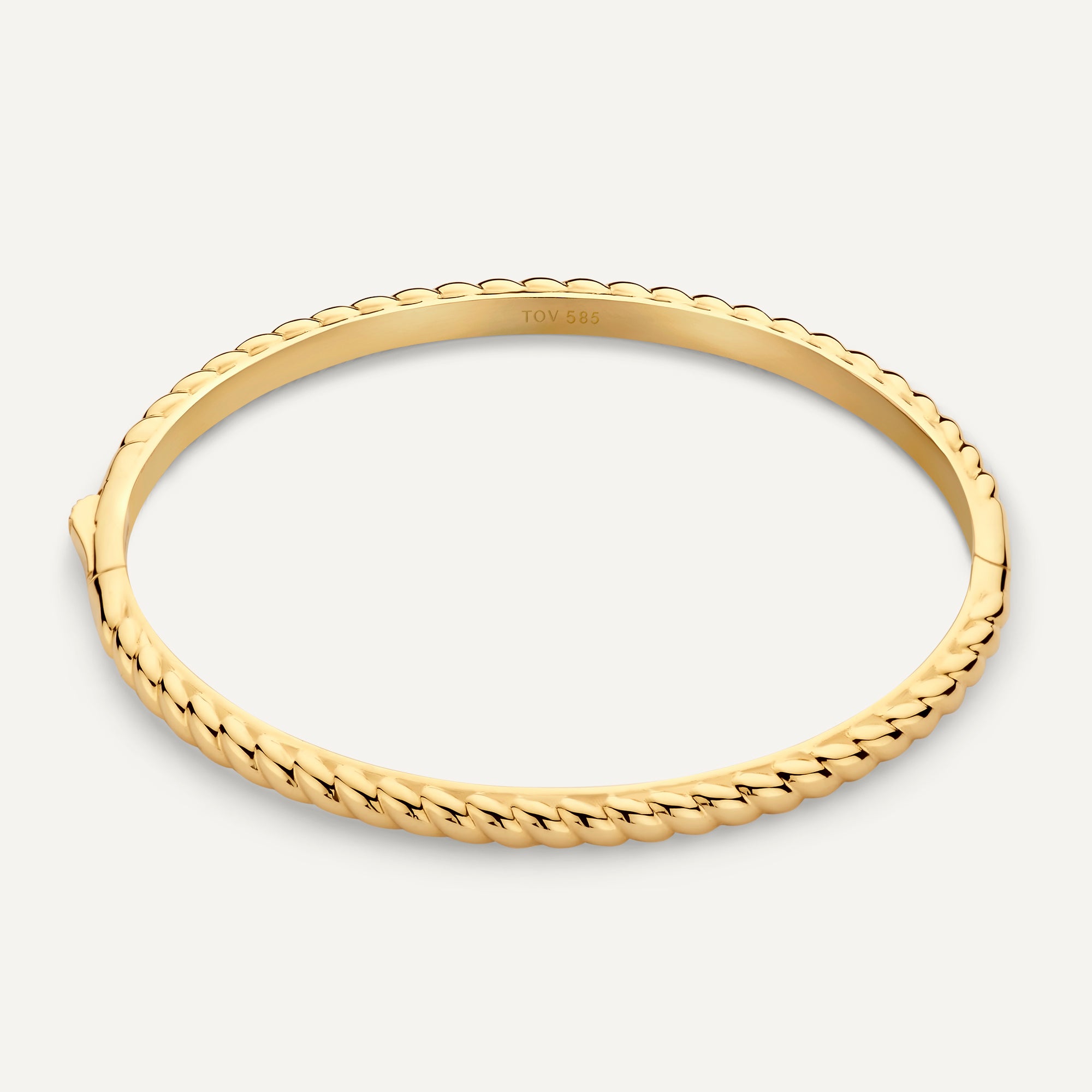 Twisted Bangle 14 Karat Gold for Women