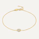 Bracciale con cuore in pavé di zirconi cubici