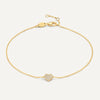 Bracciale con cuore in pavé di zirconi cubici