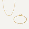 Or 14 Carats Set de Fin Figaro - 1