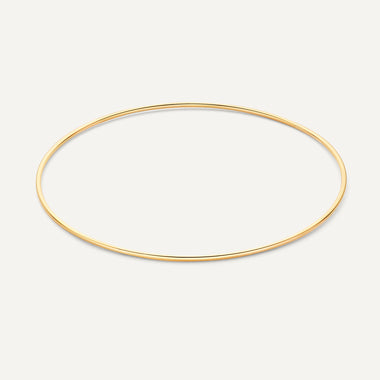 14 Karat Gold Slim Tube Stacker Bangle - 1