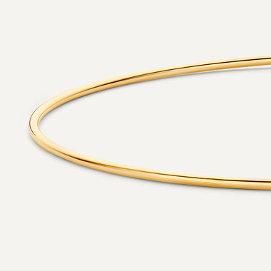 14 Karat Gold Slim Tube Stacker Bangle - 7