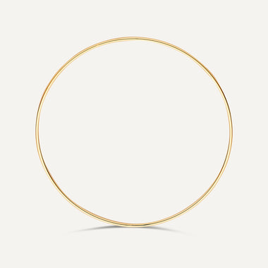 14 Karat Gold Slim Tube Stacker Bangle - 6