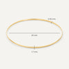 14 Karat Gold Slim Curved Stacker Bangle - 11