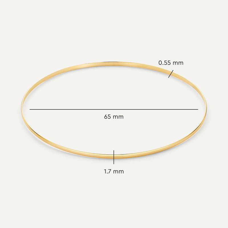 Slim Curved Stacker Bangle