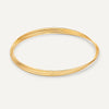 Oro de 14 Quilates Triple Slim Curved Stacker Bangle - 1