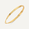 Oro de 14 Quilates Triple Slim Curved Stacker Bangle - 5
