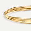Oro de 14 Quilates Triple Slim Curved Stacker Bangle - 6