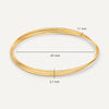 Oro de 14 Quilates Triple Slim Curved Stacker Bangle - 10