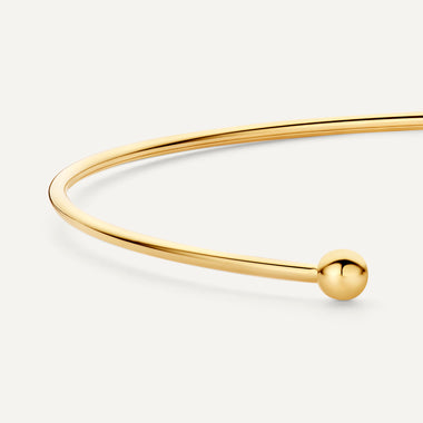 14 Karat Gold Sphere Cuff Bangle - 6