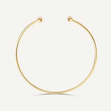 14 Karat Gold Sphere Cuff Bangle - 7
