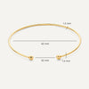 14 Karat Gold Sphere Cuff Bangle - 11