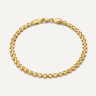 Oro 14 Carati Bracciale a Catena Timepiece - 1