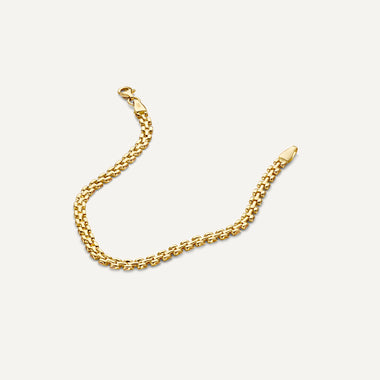 Oro 14 Carati Bracciale a Catena Timepiece - 5