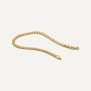 Oro 14 Carati Bracciale a Catena Timepiece - 8