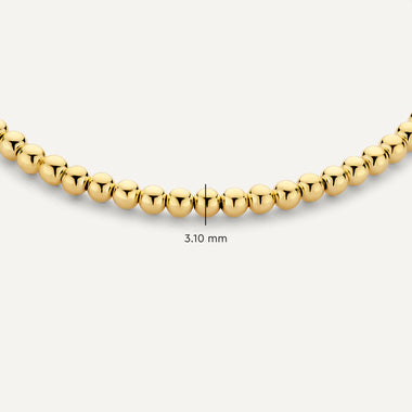 14 Karaat Goud Brede Bolletjes Armband - 8