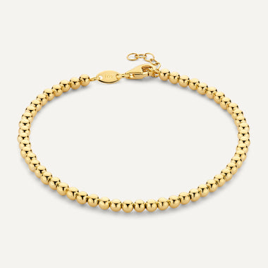 14 Karaat Goud Brede Bolletjes Armband - 1