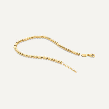 14 Karaat Goud Brede Bolletjes Armband - 7