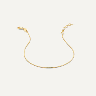 Ouro de 14 Quilates Pulseira de Elos Snake Fina - 5