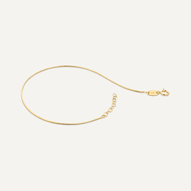 Oro de 14 Quilates Thin Snake Chain Bracelet - 6
