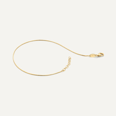 Ouro de 14 Quilates Pulseira de Elos Snake Fina - 8
