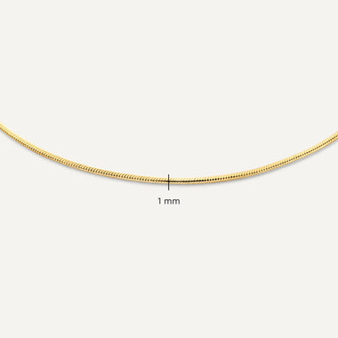14 Karat Guld Thin Snake Chain Set - 13