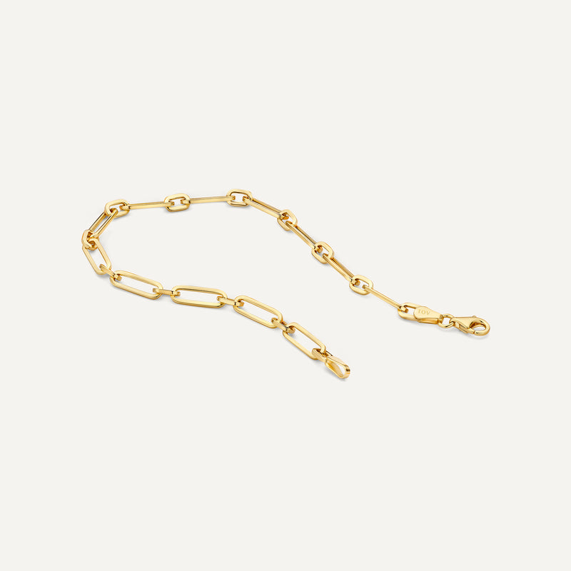 Pulsera de Eslabones Paperclip Duo