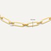 Oro de 14 Quilates Pulsera de Eslabones Paperclip Duo - 7