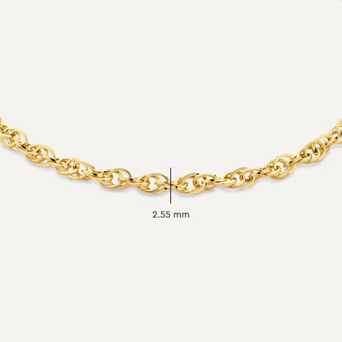 Oro de 14 Quilates Twisted Chain Bracelet - 7