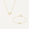 14 Karat Gold Infinity Heart Set - 1