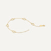 14 Karat Gold Stationed Open Heart Pendant Bracelet - 5
