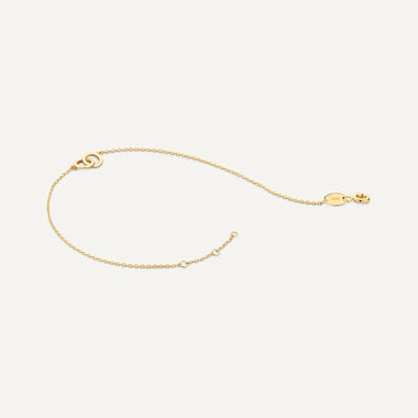 Oro de 14 Quilates Pulsera de Eslabones Infinity Ancha - 6