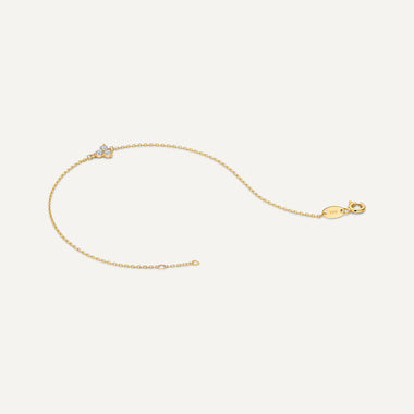 14 Karat Gold Cubic Zirconia Lotus Bracelet - 6