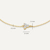 14 Karat Gold Cubic Zirconia Lotus Bracelet - 7