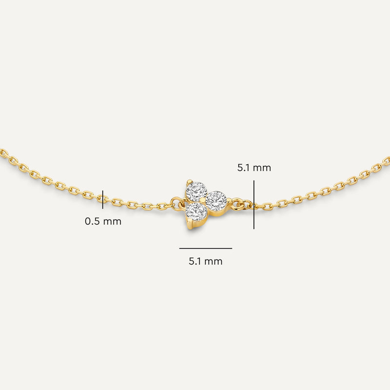 Cubic Zirconia Lotus Bracelet