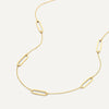 585er Gold Stationed Paperclip Halskette - 6