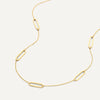 14 Karat Gold Stationed Paperclip Set - 7