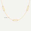 14 Karat Gold Stationed Paperclip Set - 5