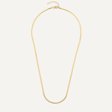 14 Karat Gold Herringbone Chain Necklace - 11