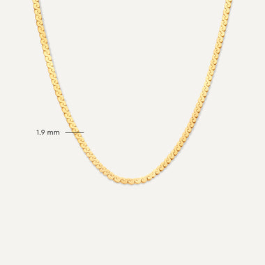 14 Karat Gold Serpentine Chain Necklace - 7