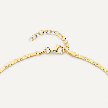 585er Gold Serpentine Gliederhalskette - 10