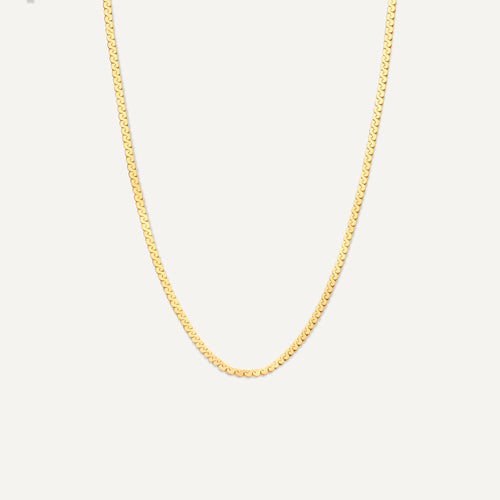 14 Karat Gold Serpentine Chain Necklace