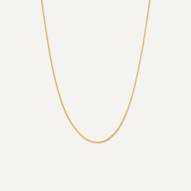 14 Karat Gold Baby Curb Chain Necklace - 1